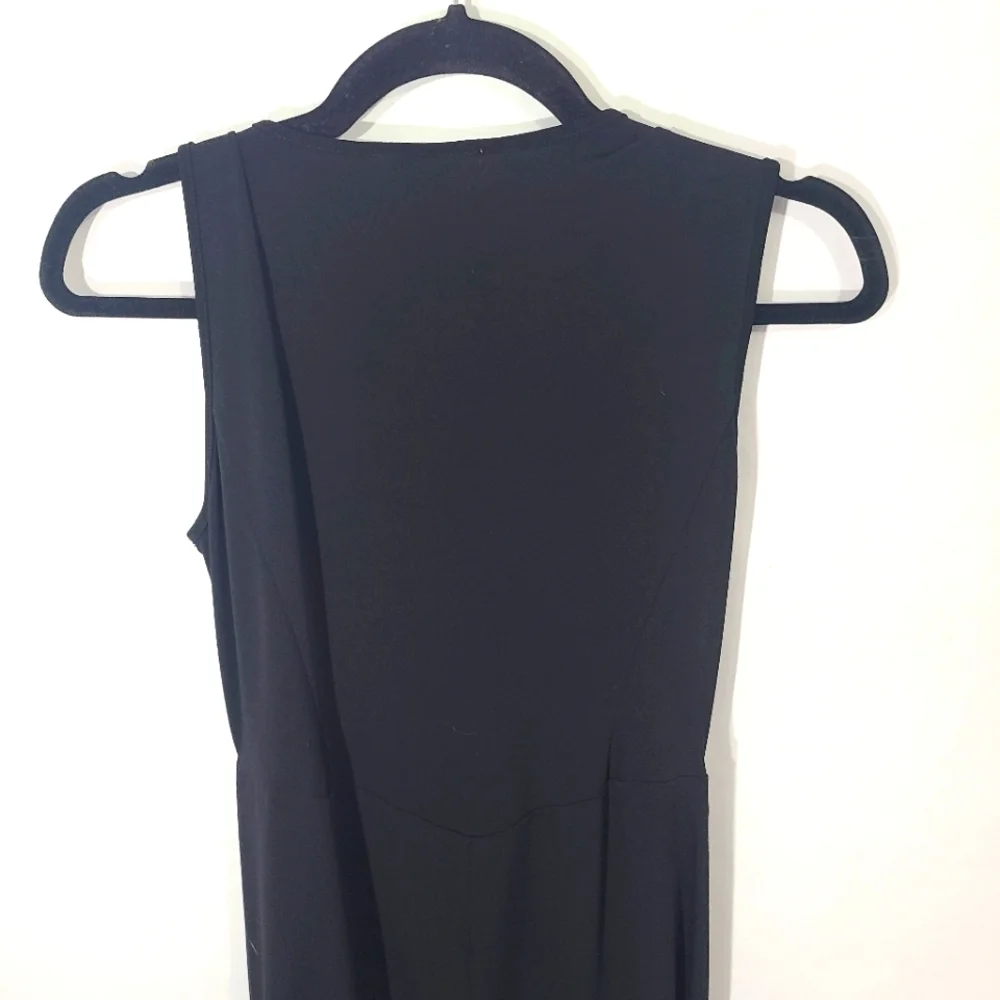 Old Navy Stretch Women's Size Small S‎ Sleeveless Black Flirty Hem Dress Career - Picture 5 of 7